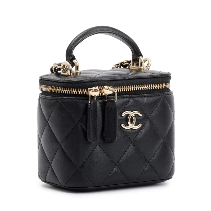 Chanel Black Quilted Mini Vanity