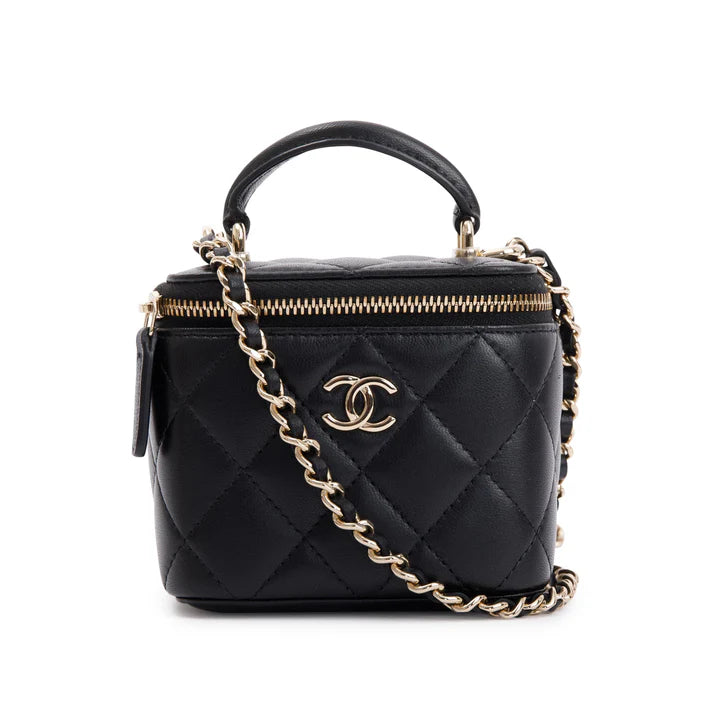 Chanel Black Quilted Mini Vanity