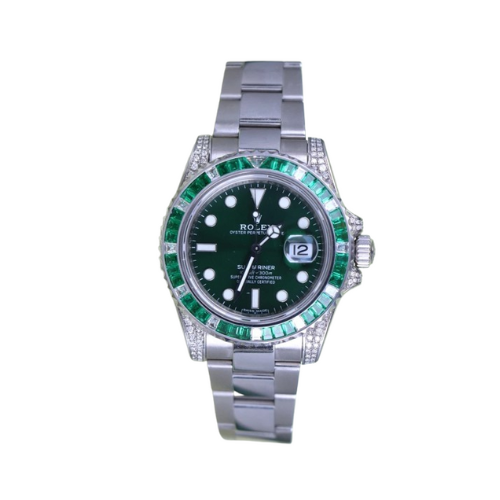 Rolex Submariner Emerald Diamond Watch