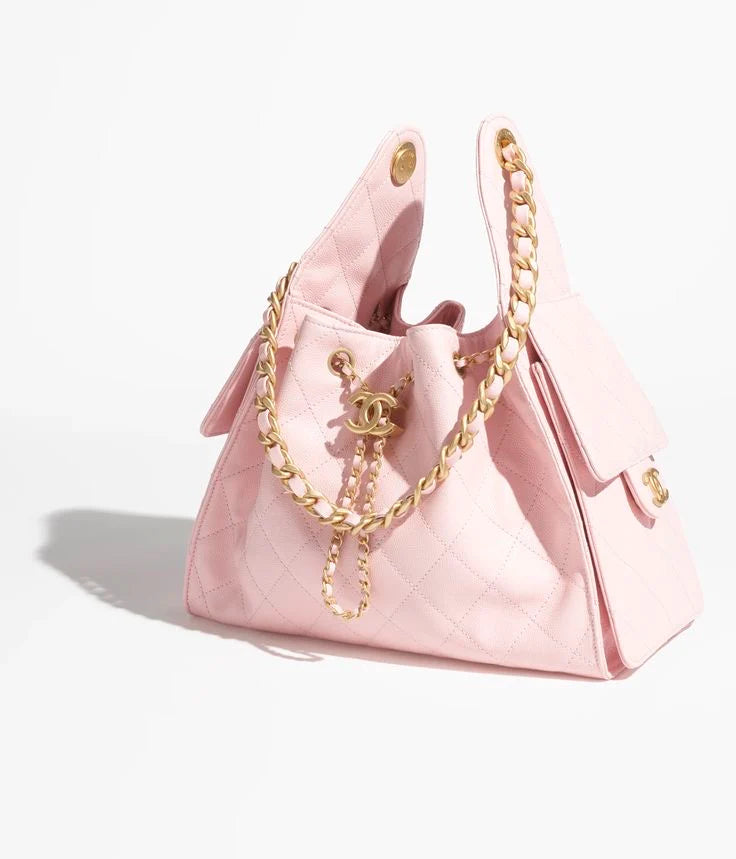 Chanel Pink Quilted Caviar Tote