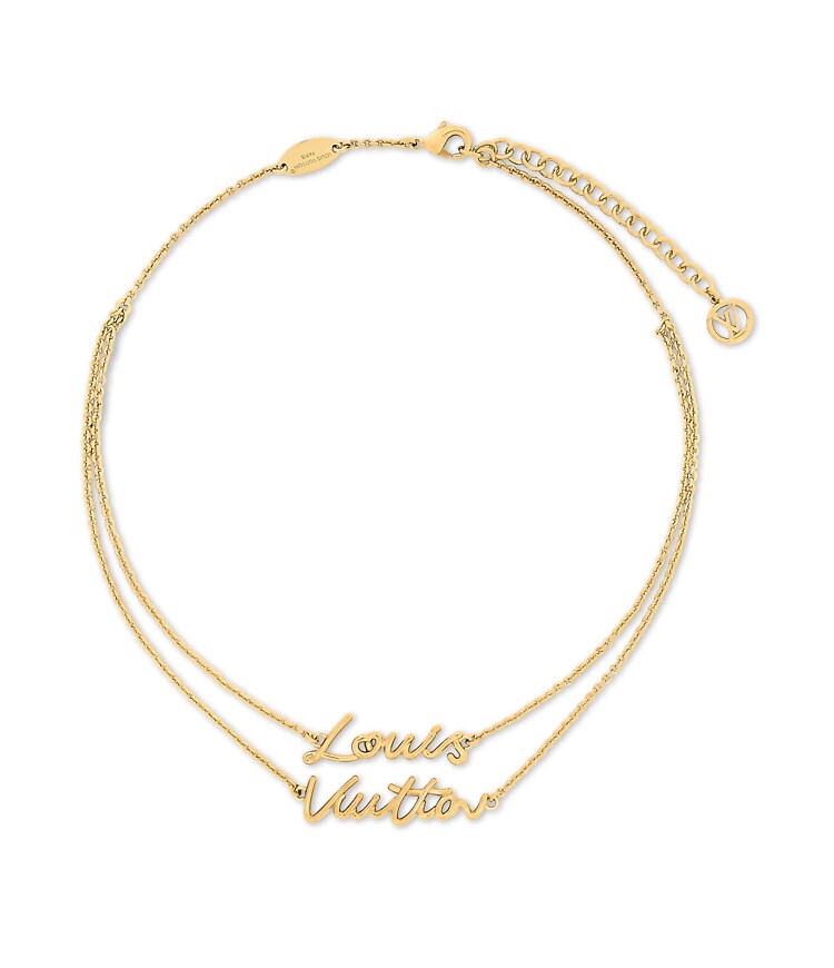 Louis Vuitton Gold Signature Necklace