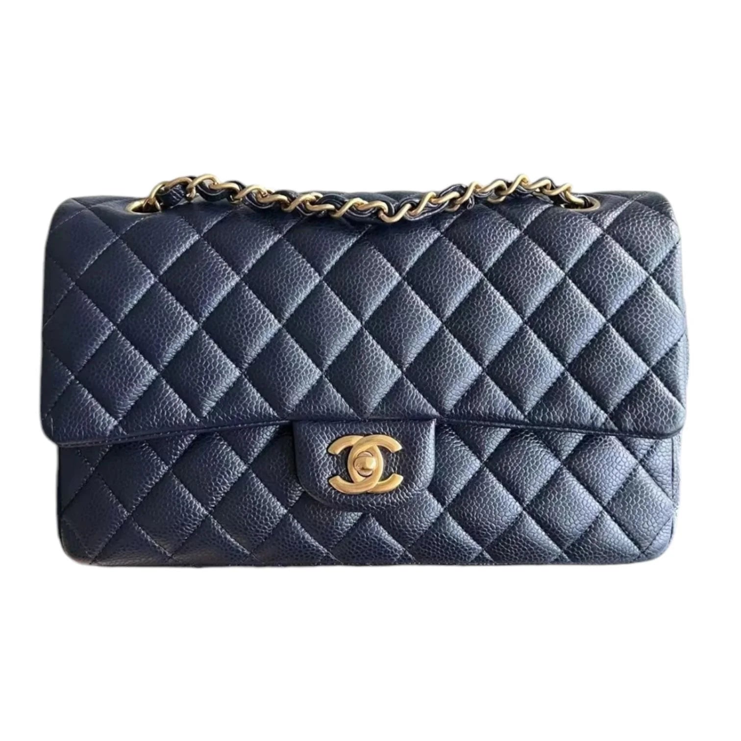 Chanel Navy Quilted Caviar Flap