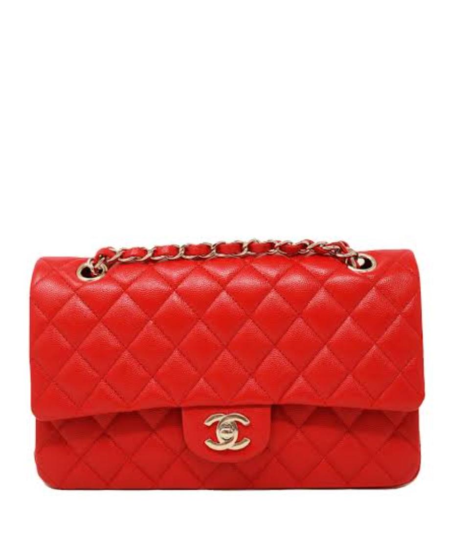 Chanel Red Quilted Lambskin Bag
