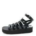 Prada Black Leather Platform Sandals