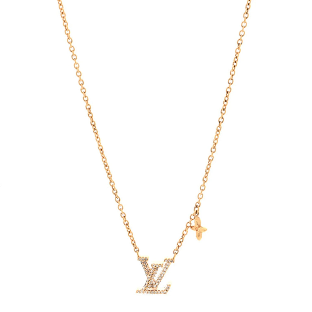 Louis Vuitton Gold Crystal Necklace