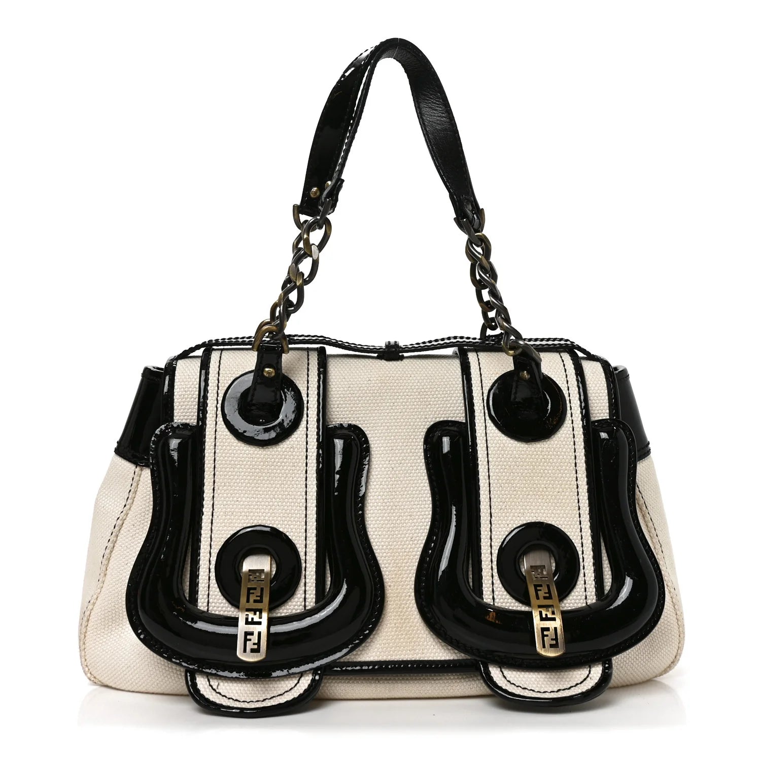 Fendi Canvas Patent B. Bag