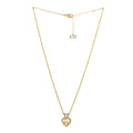 Dior Gold Crystal Heart Necklace