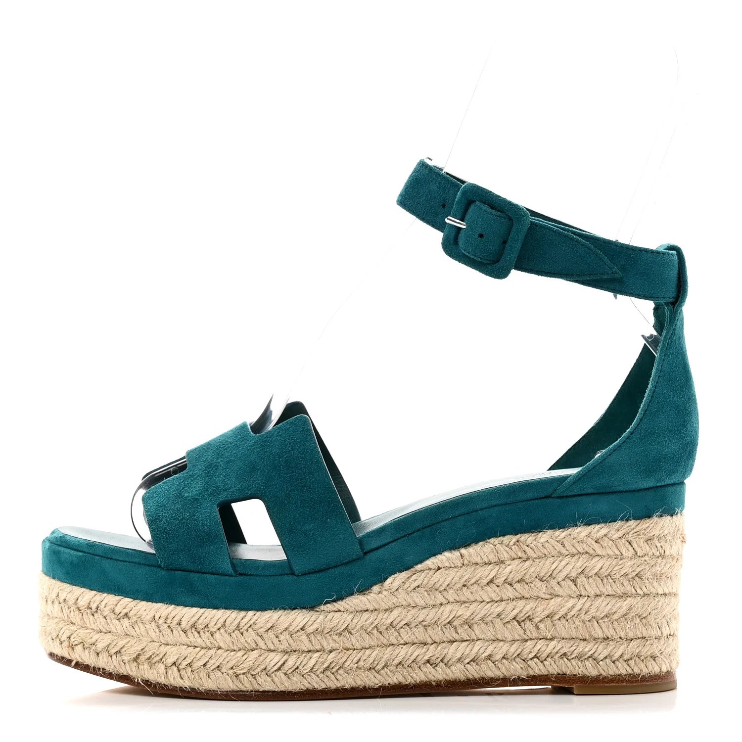Hermes Suede Eldora Platform Sandals