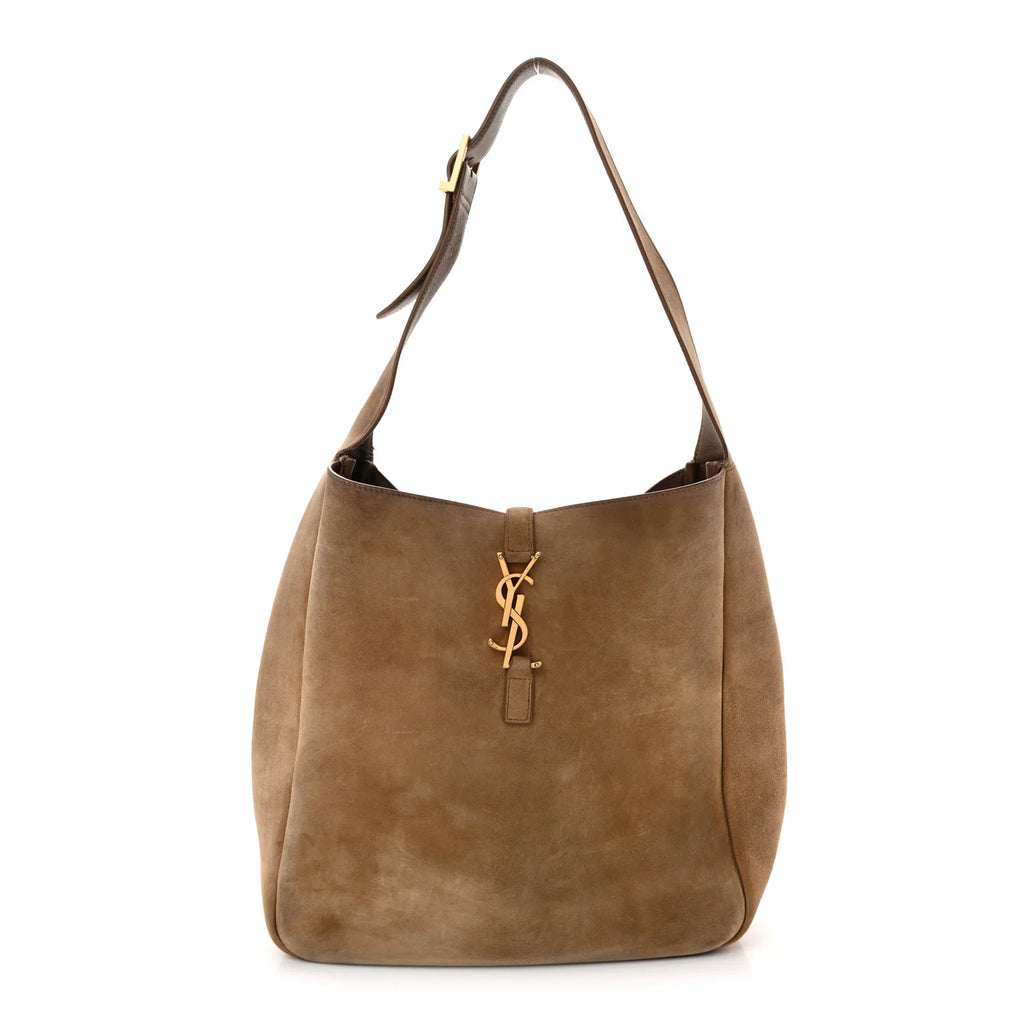 Saint Laurent Brown Suede Hobo