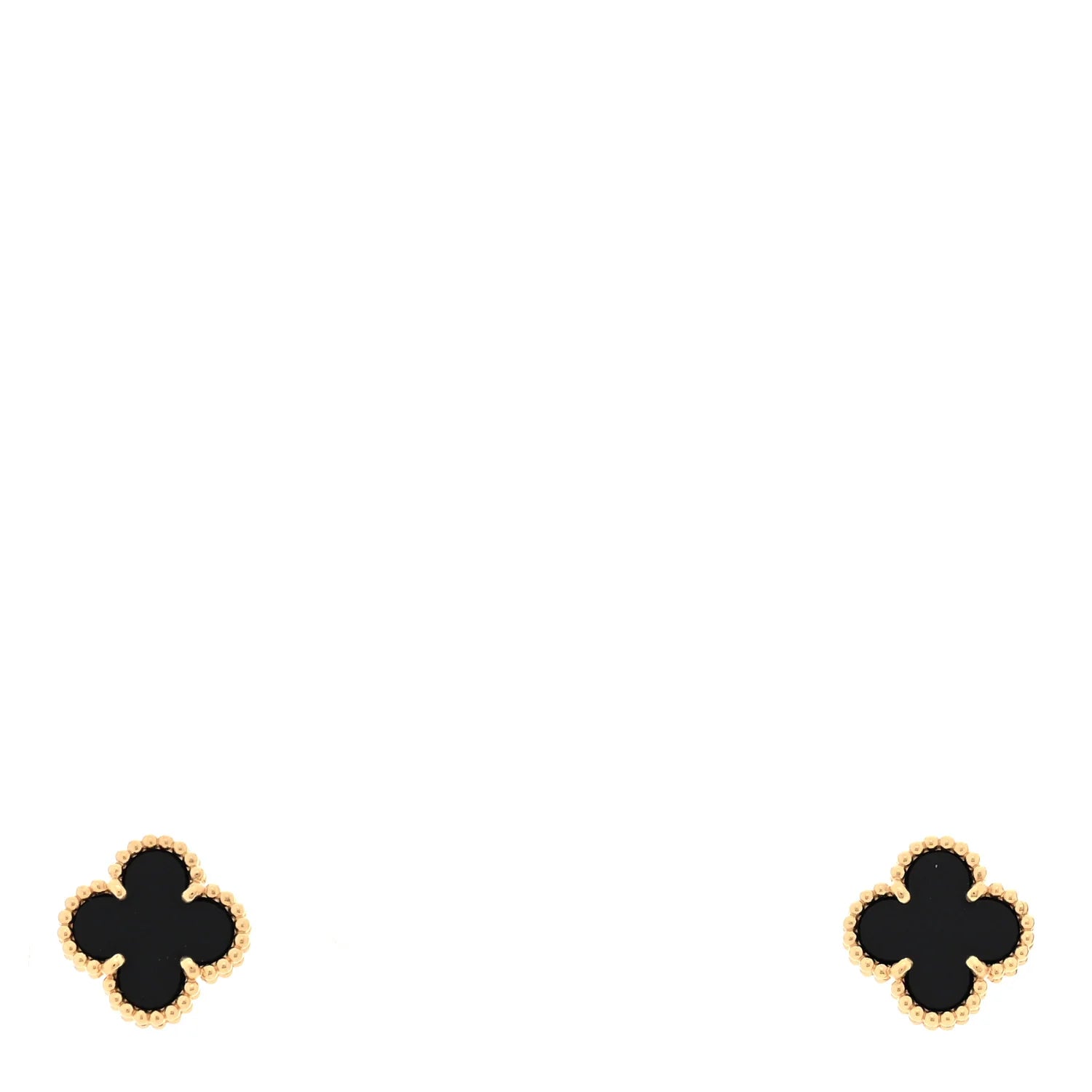 Van Cleef Onyx Alhambra Earrings