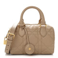 Dior Beige Cannage Leather Bowling Bag