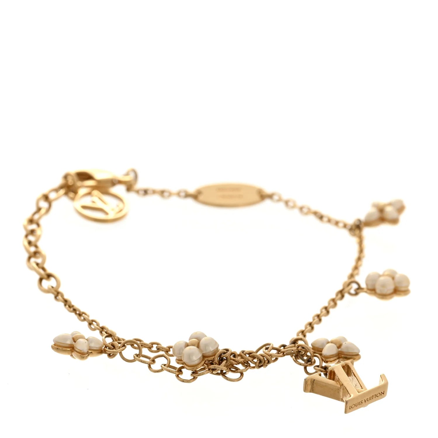 Louis Vuitton Gold Pearl Monogram Bracelet