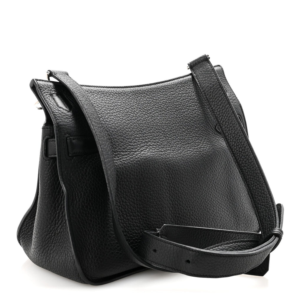 Hermes Black Grained Leather Jypsiere