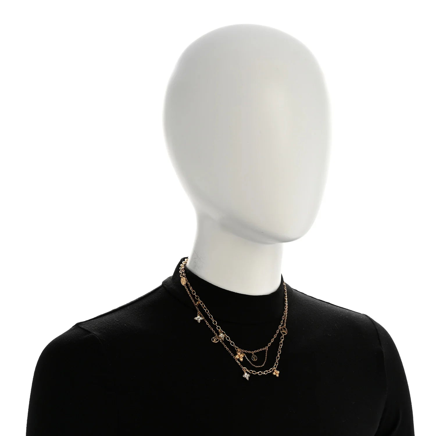 Louis Vuitton Gold Monogram Necklace