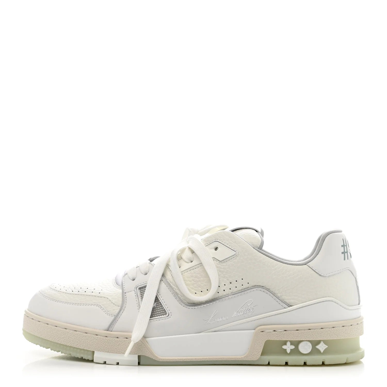 Louis Vuitton White Grained Trainer