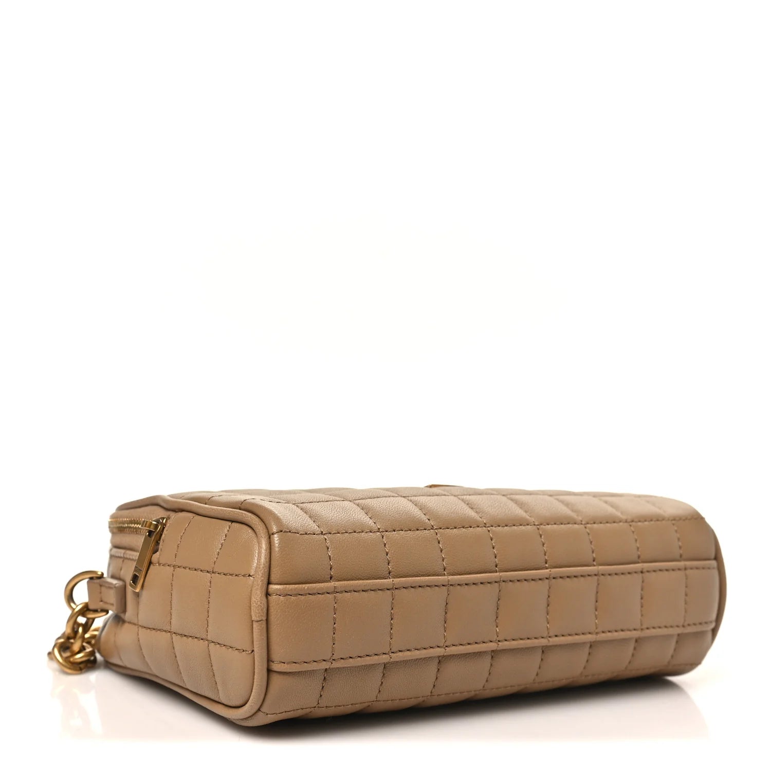 Saint Laurent Beige Quilted Camera Bag