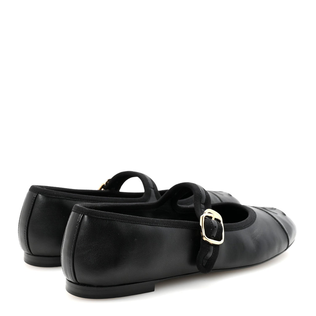 Chanel Black Leather Mary Janes