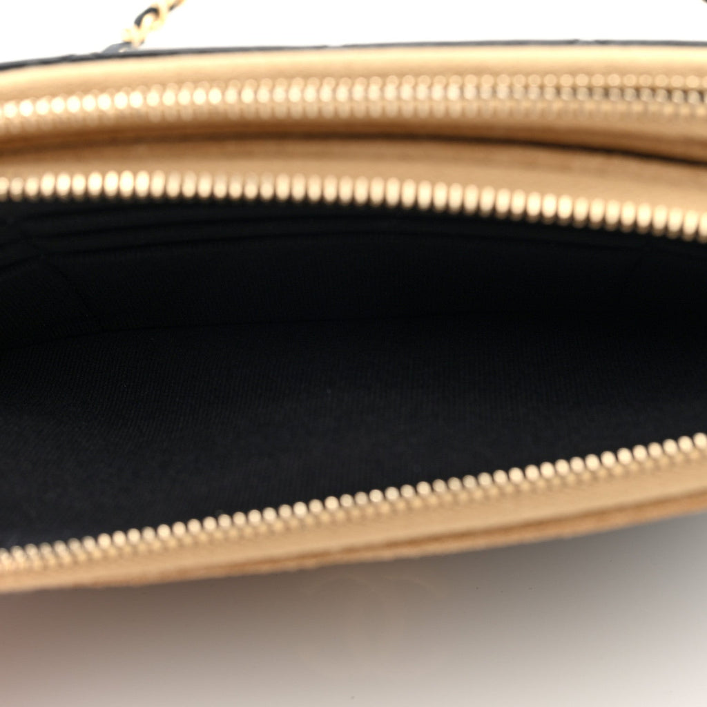 Chanel Black Quilted Suede Bag