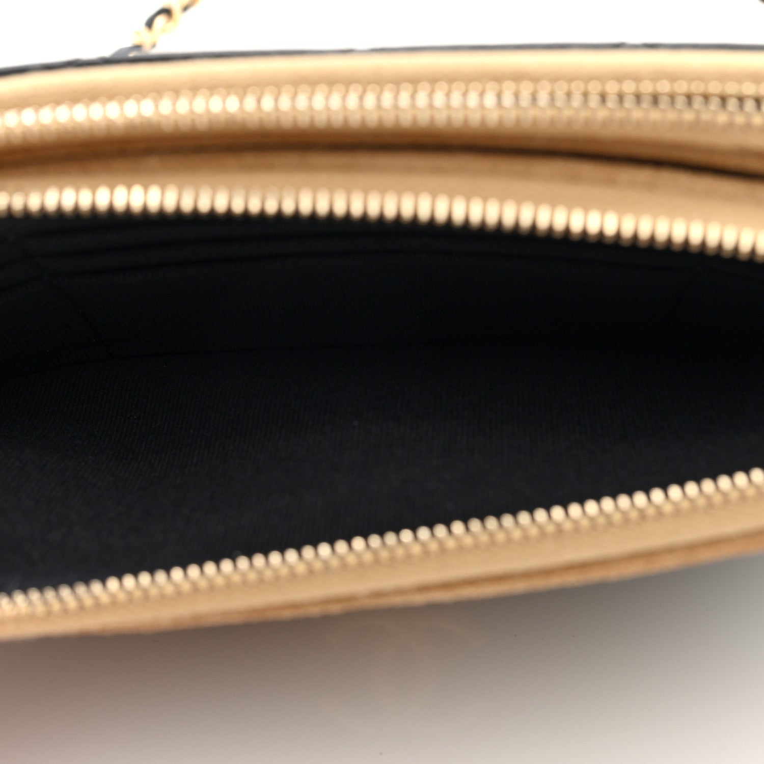 Chanel Black Quilted Suede Bag