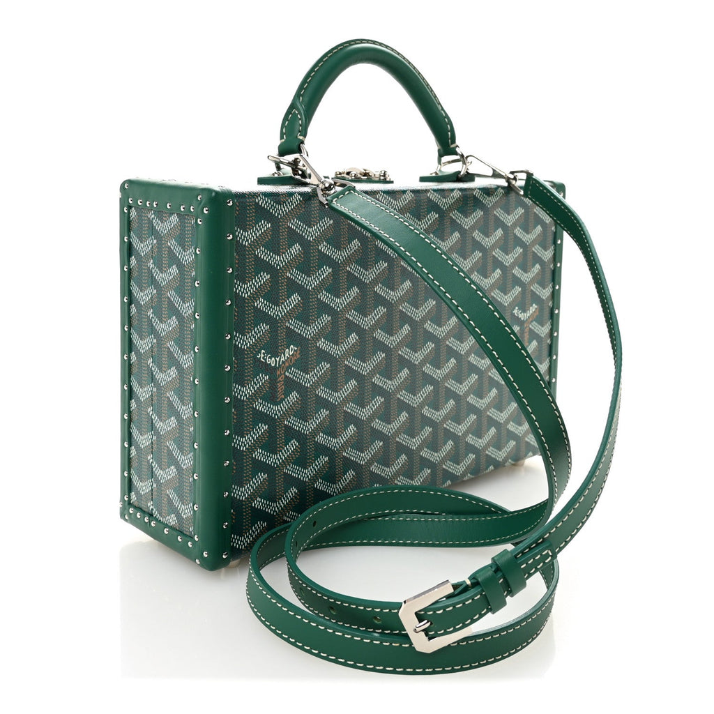 Goyard Green Goyardine Trunk Bag