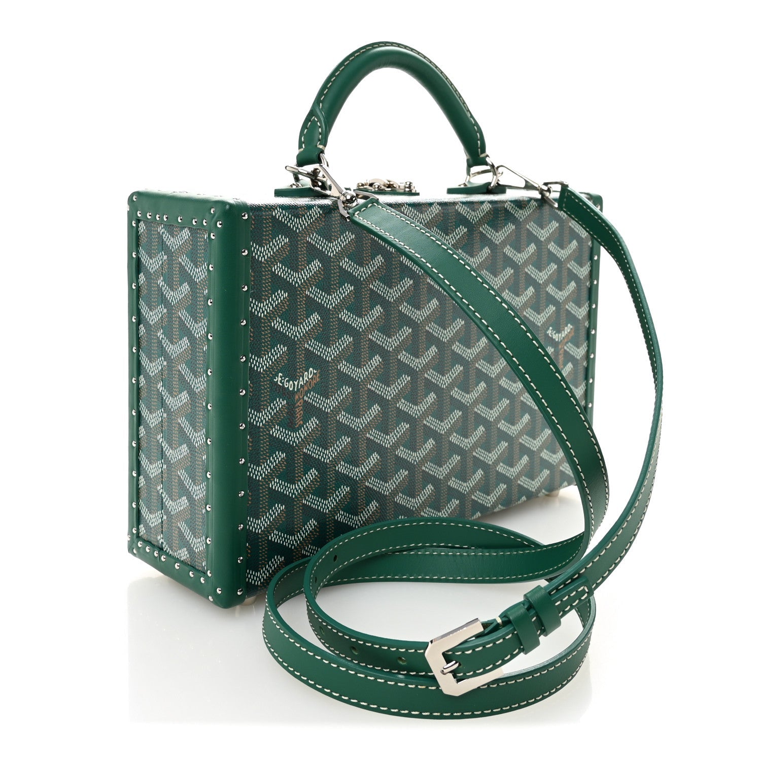 Goyard Green Goyardine Trunk Bag