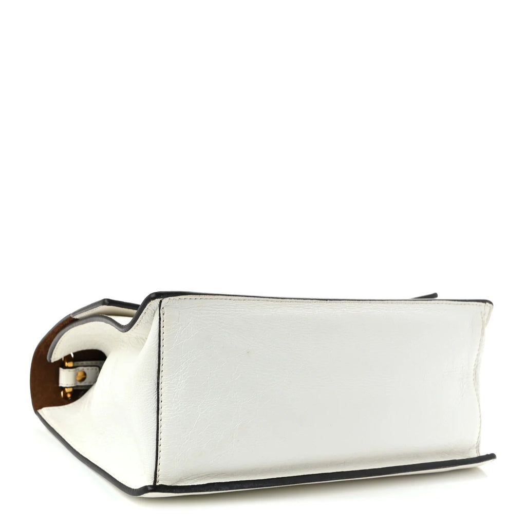 Fendi White Leather Kan U Bag
