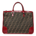 Fendi Red Zucca Canvas Briefcase