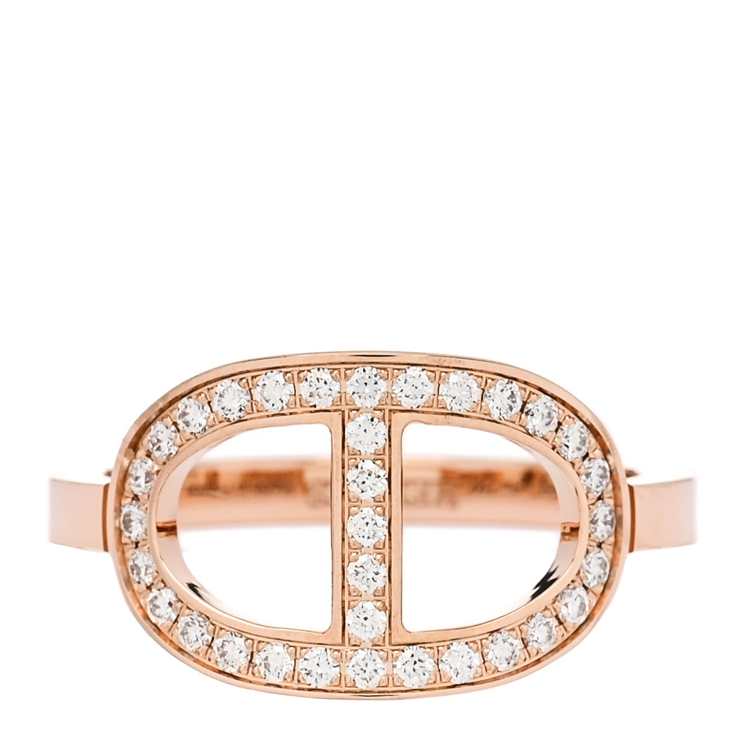 Hermes Rose Gold Diamond Ring
