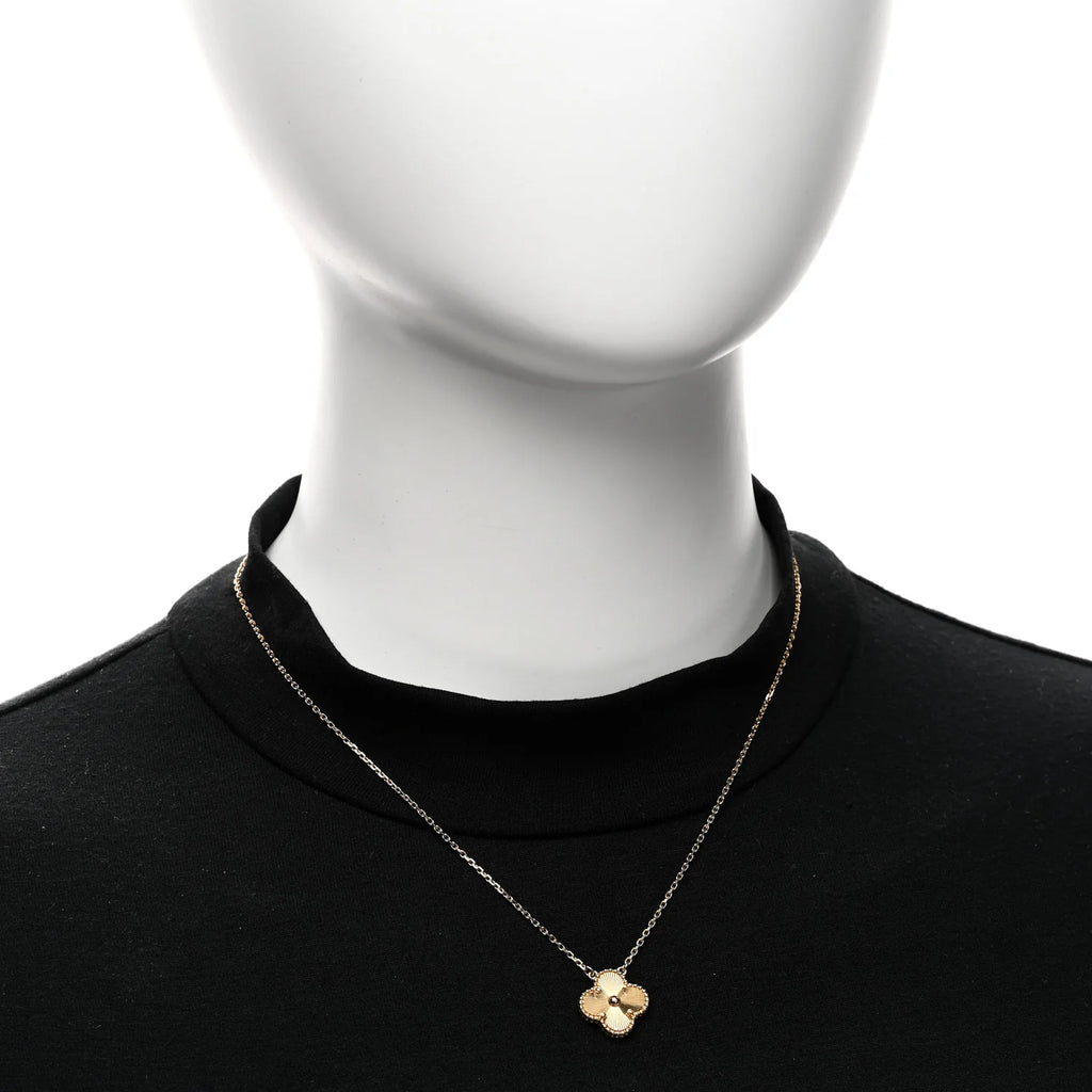 Van Cleef Arpels Gold Guilloché Necklace
