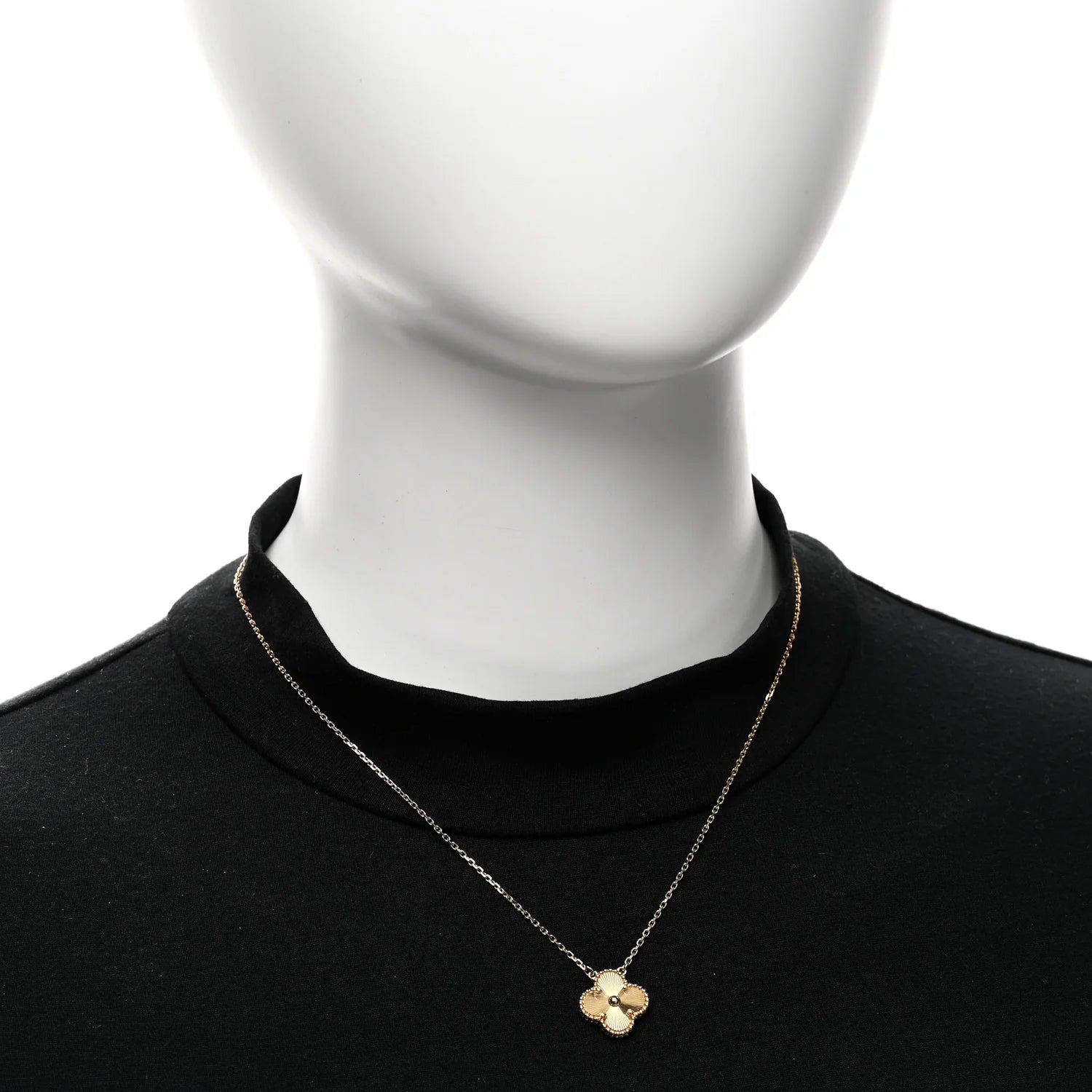 Van Cleef Arpels Gold Guilloché Necklace