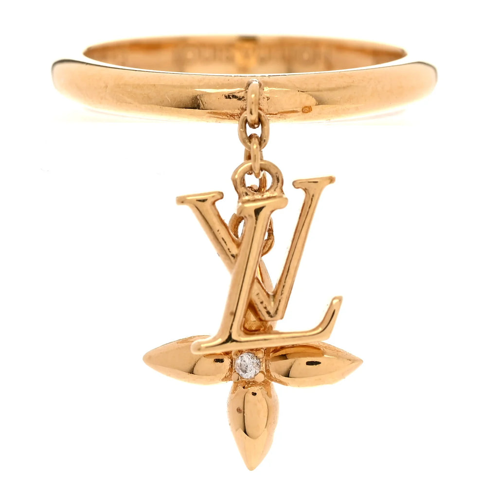 Louis Vuitton Gold Monogram Charm Ring