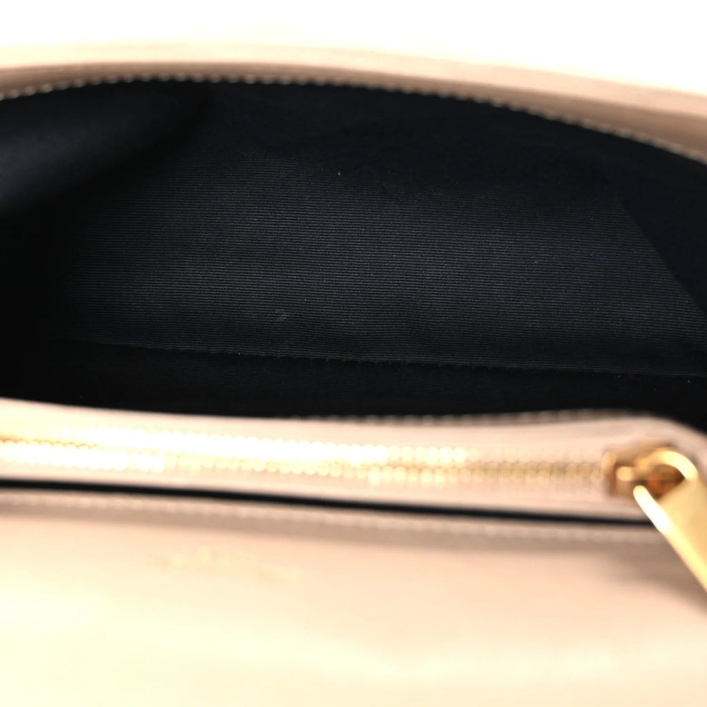 Saint Laurent Taupe Quilted College