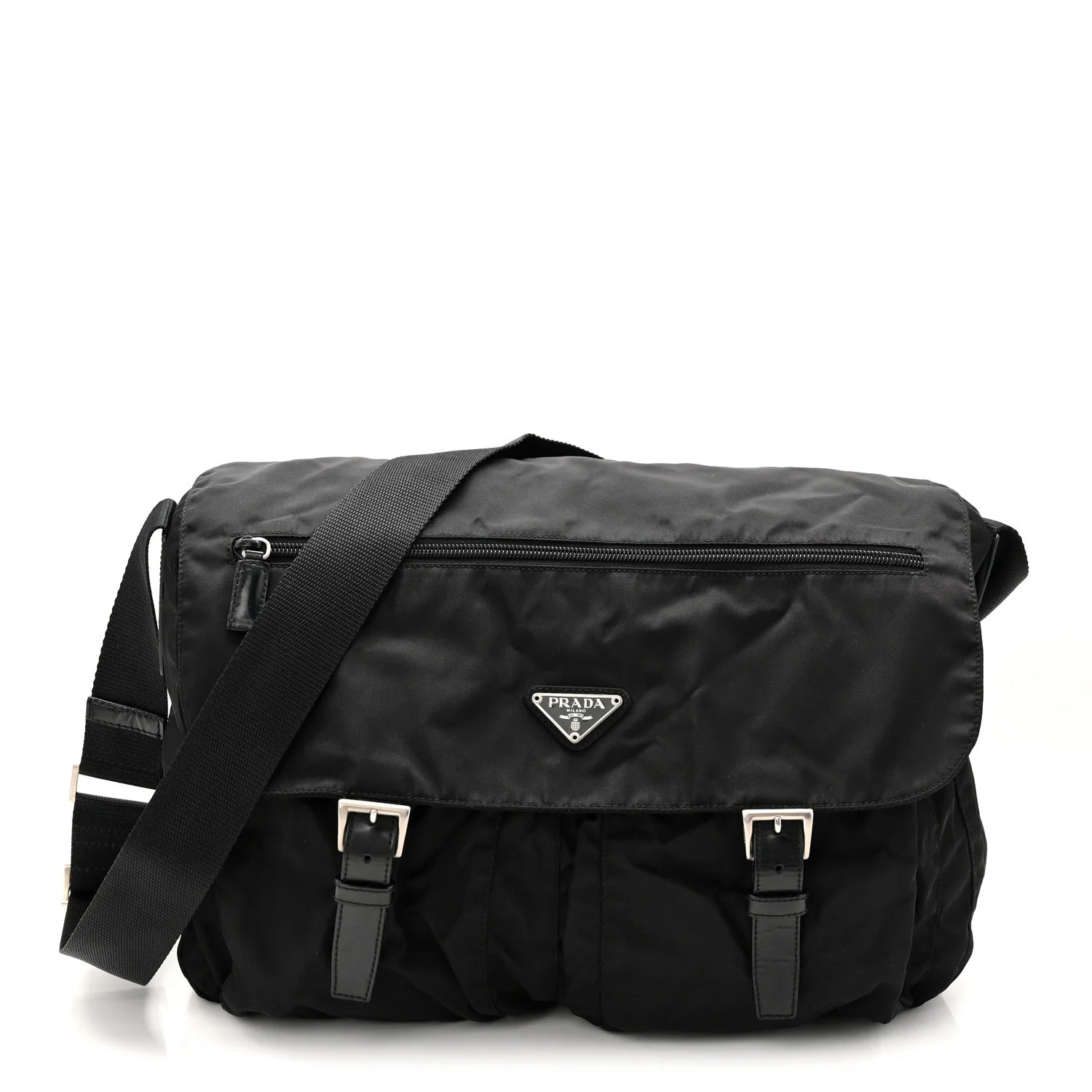 Prada Black Nylon Messenger Bag