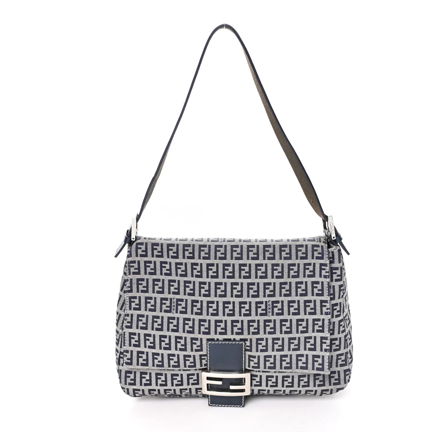 Fendi Navy Zucchino Canvas Bag