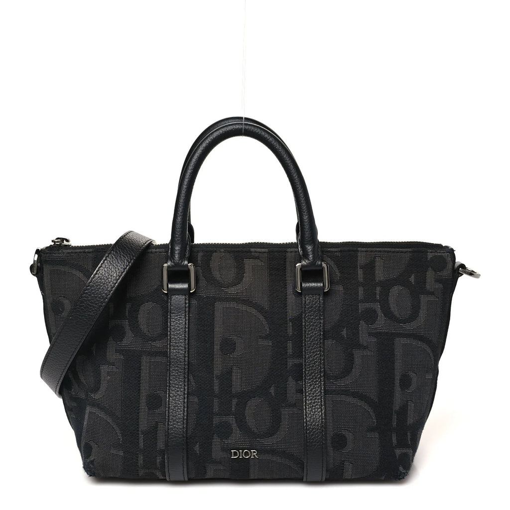 Dior Black Oblique Jacquard Tote