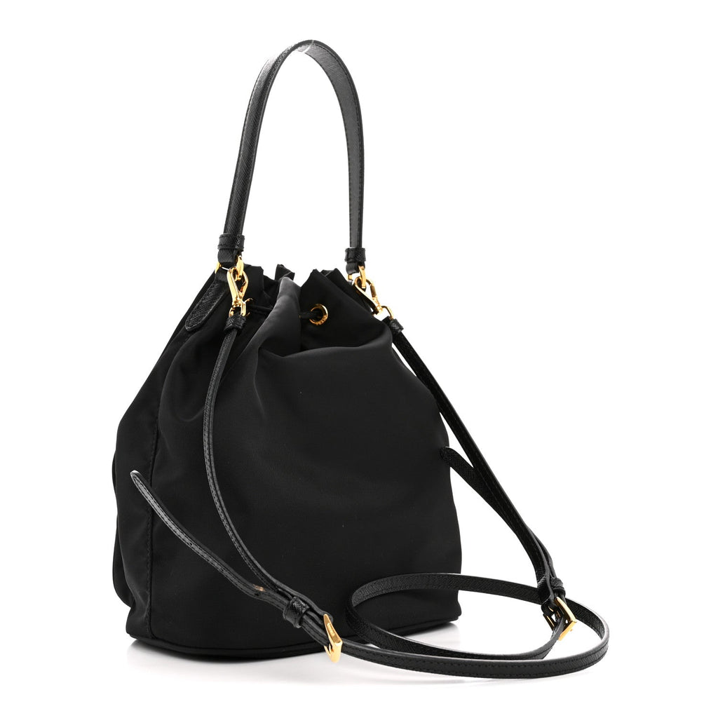 Prada Black Nylon Bucket Bag