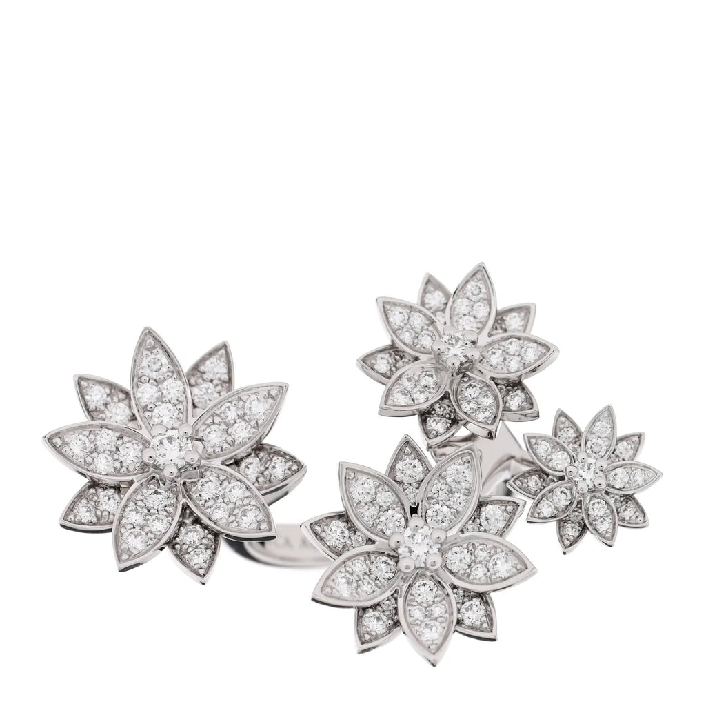 Van Cleef Diamond Lotus Ring