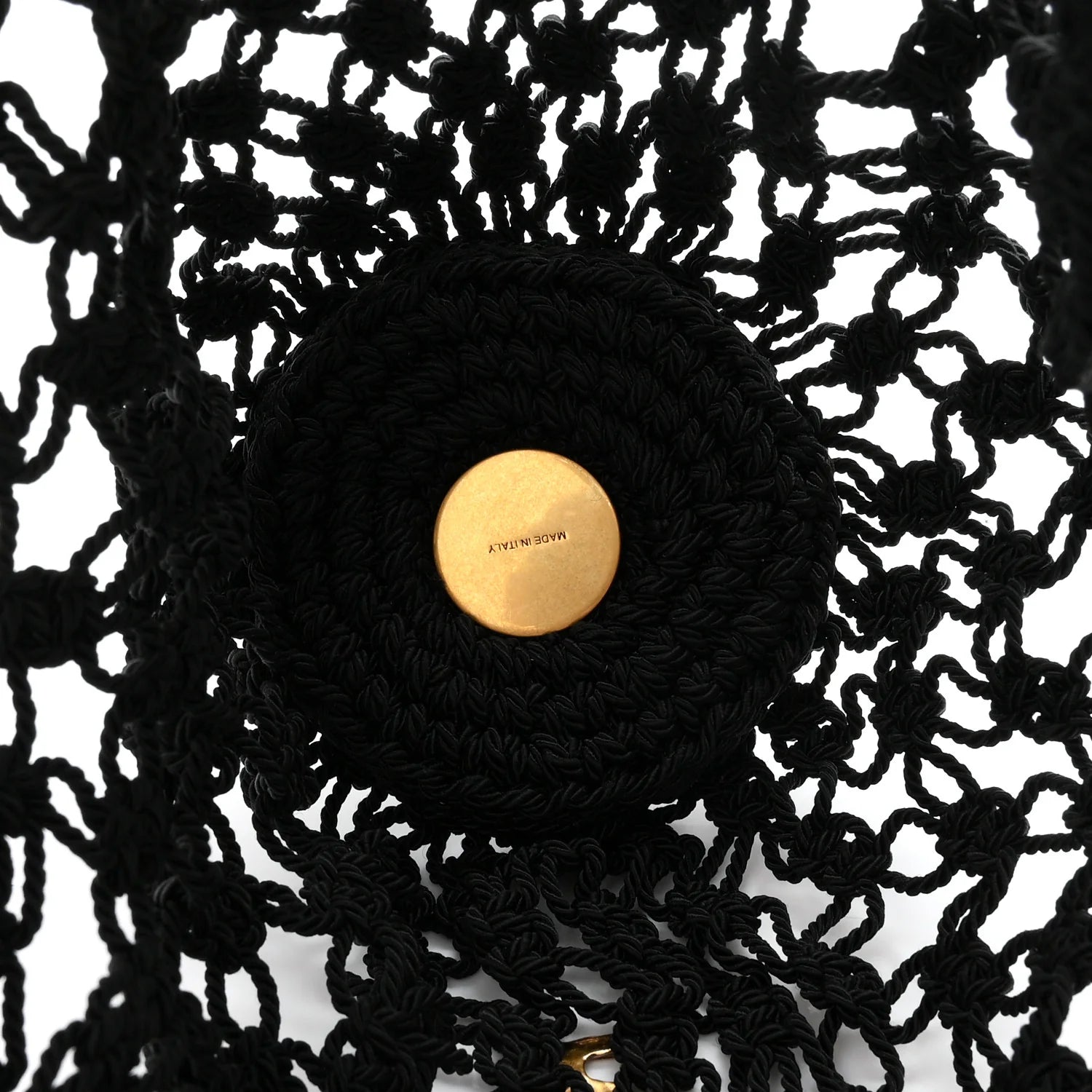 Saint Laurent Black Crochet Tote