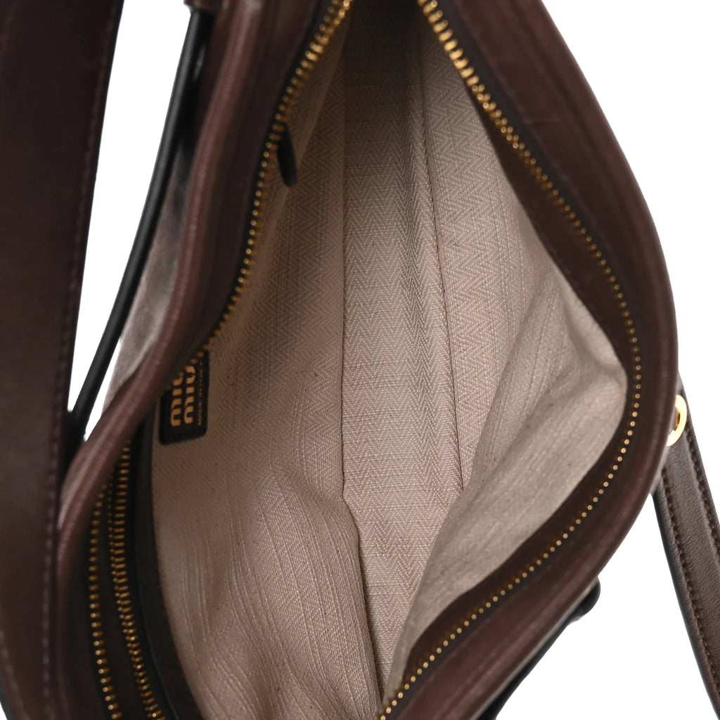 Miu Miu Brown Leather Shoulder Bag