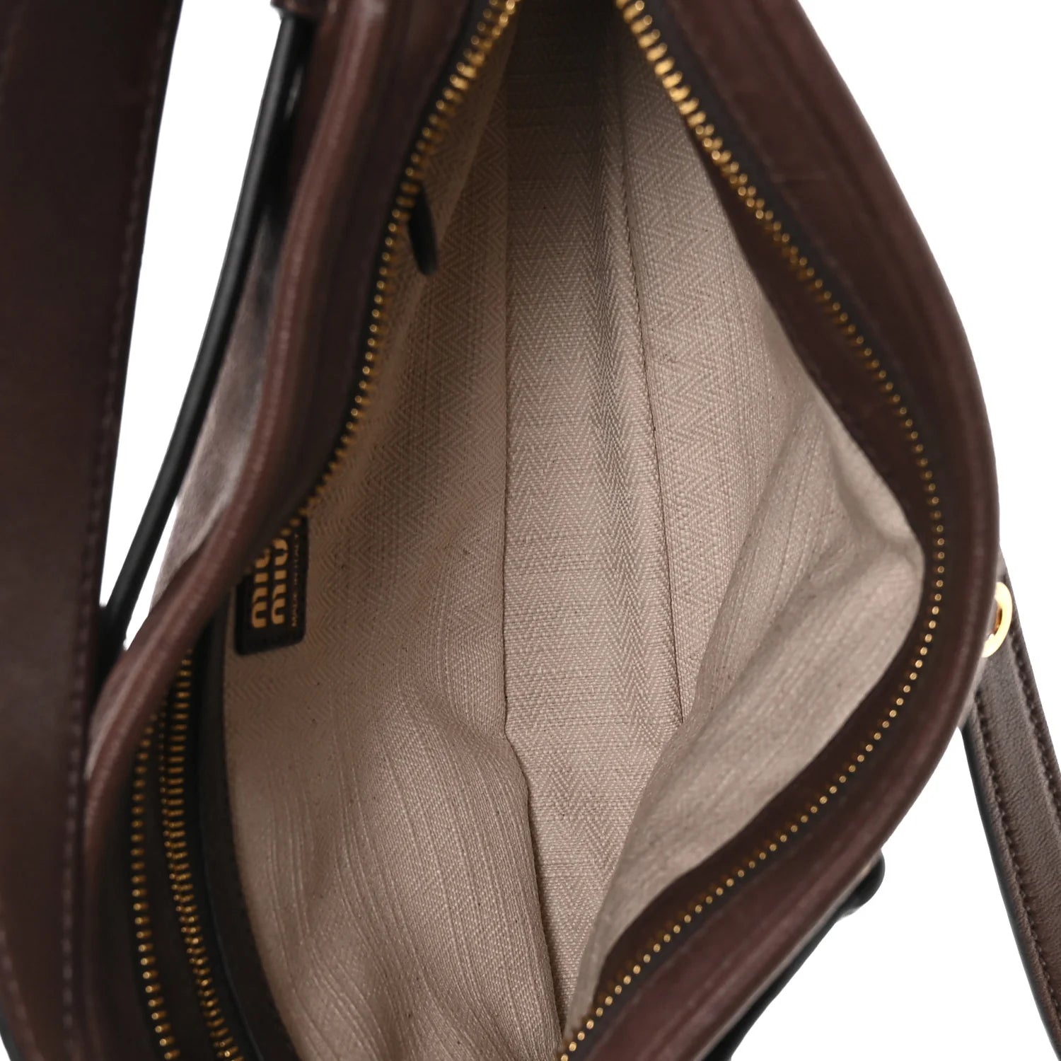 Miu Miu Brown Leather Shoulder Bag