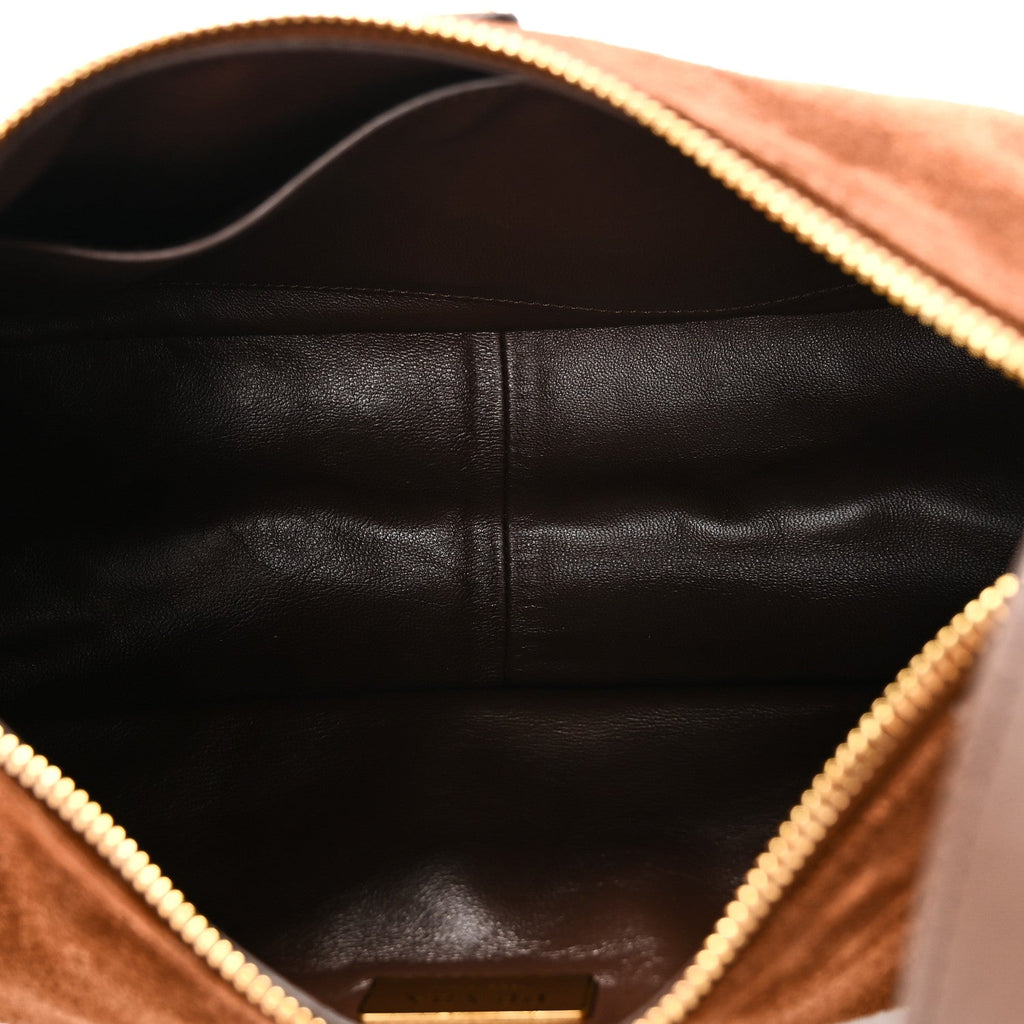 Prada Brown Suede Shoulder Bag