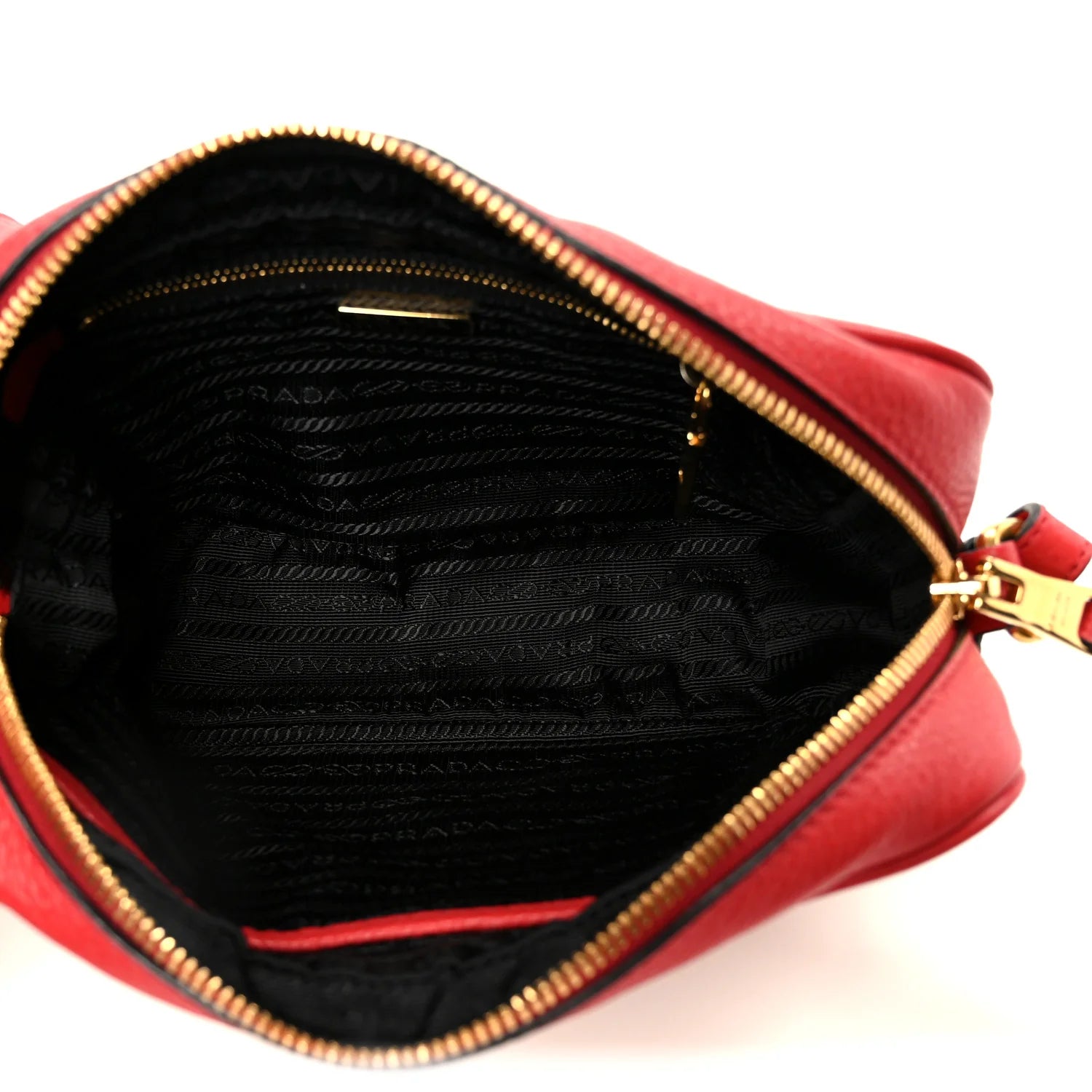 Prada Red Grained Leather Crossbody