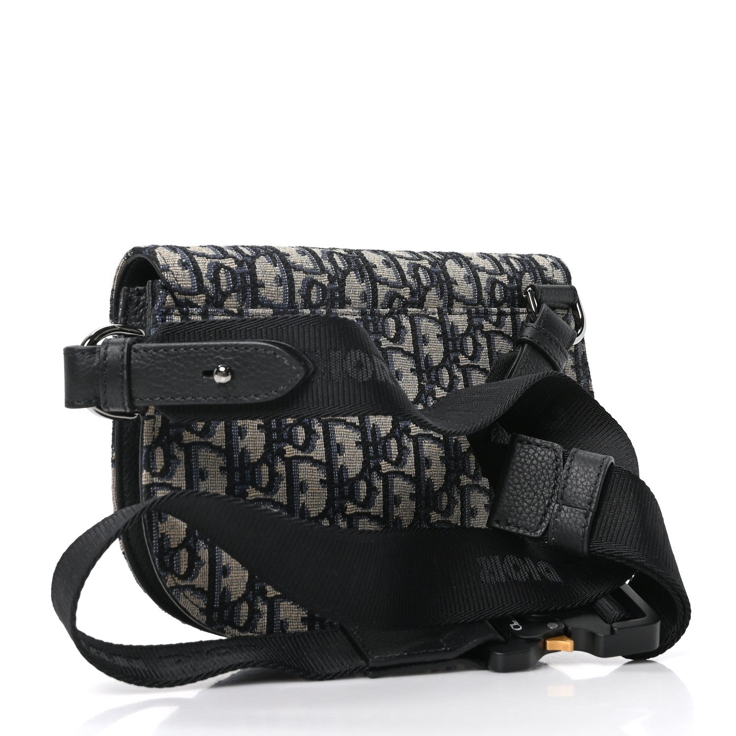 Dior Blue Oblique Canvas Saddle Bag
