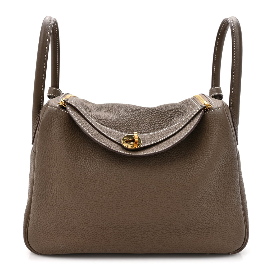 Hermes Lindy Etoupe Grained Leather