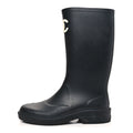 Chanel Black Rubber Rain Boots