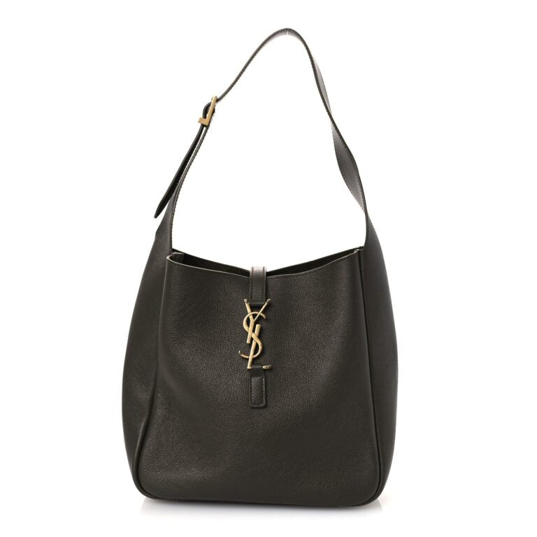 Saint Laurent Black Leather Hobo