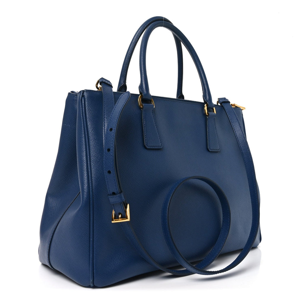 Prada Blue Saffiano Galleria Tote