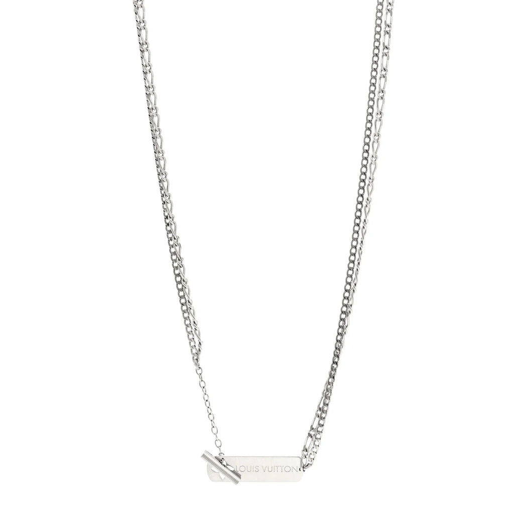 Louis Vuitton Silver Multi-Chain Necklace