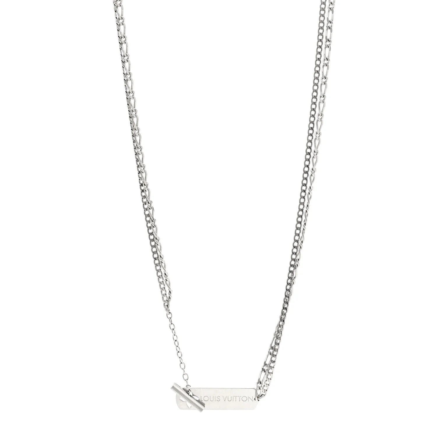 Louis Vuitton Silver Multi-Chain Necklace