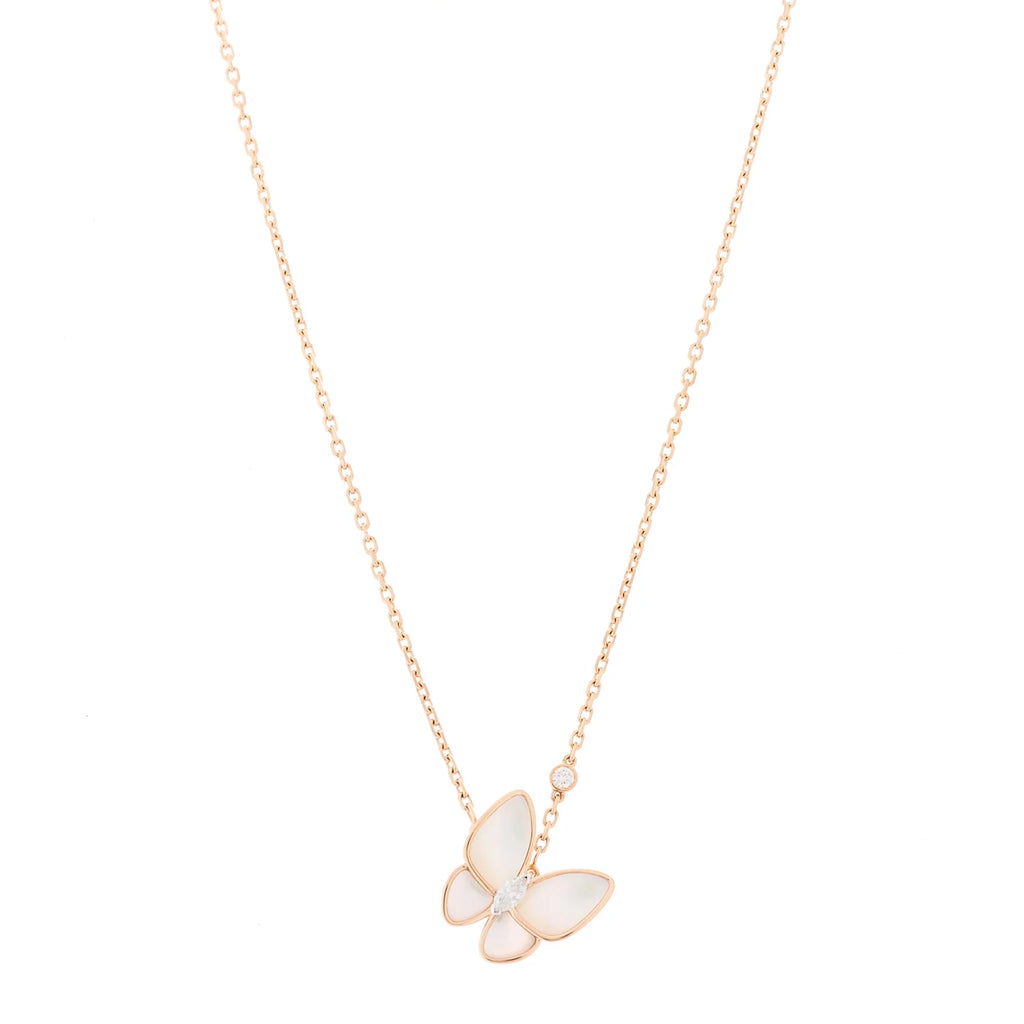Van Cleef Butterfly Pearl Necklace